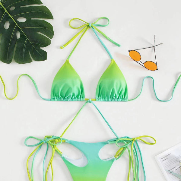 π Trendy Gradient One-Piece Swimsuit with Fringe β Summer Must-Have π