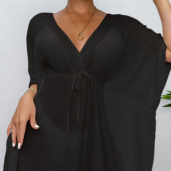 π©· Chic Beach Cover-Up Waist Tie Sun Protection Shirt β Trendy & Lightweight π©·