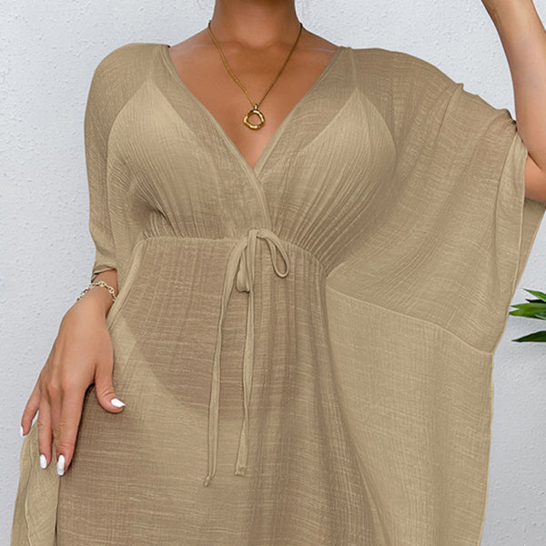 π©· Chic Beach Cover-Up Waist Tie Sun Protection Shirt β Trendy & Lightweight π©·