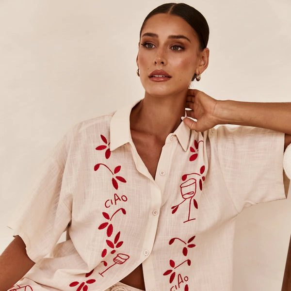 🛍️ Chic 3D Embroidered Shorts Set – Stylish & Comfy for Every Day ☁️