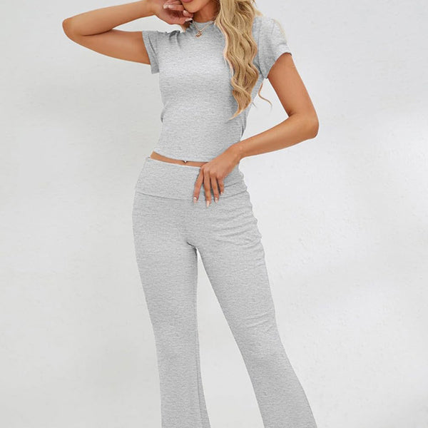 β¨ Chic & Sleek Women's Two-Piece Set Slim Fit Short Sleeve Suit β Perfect for Spring & Summer β¨