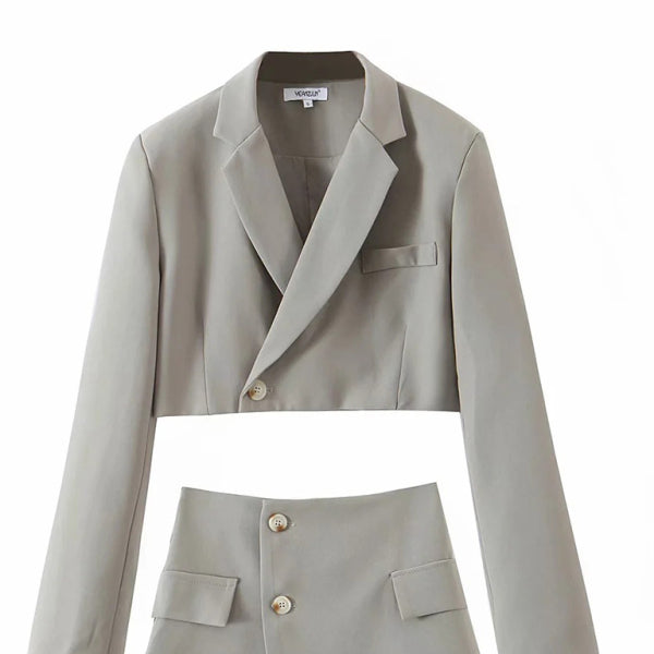 ✨ Chic & Trendy Blazer Skirt Set – Casual Yet Stylish Outfit for Any Occasion ✨
