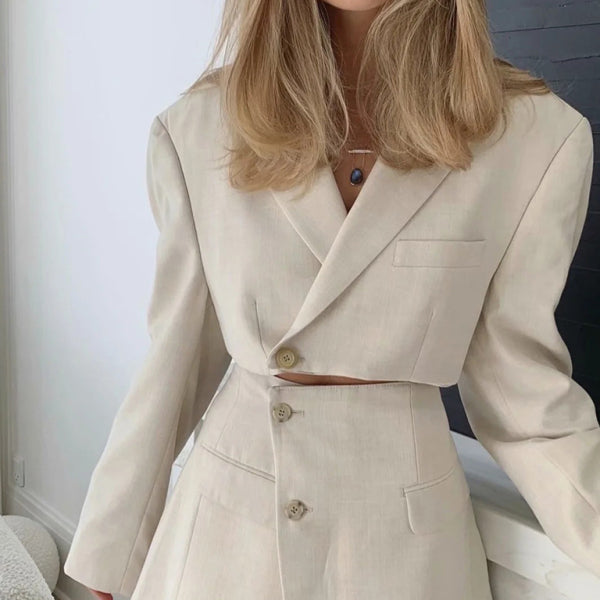 ✨ Chic & Trendy Blazer Skirt Set – Casual Yet Stylish Outfit for Any Occasion ✨