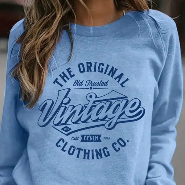ποΈ Retro Letter Print Long Sleeve Sweatshirt Comfy Stylish Streetwear Vibes β¨