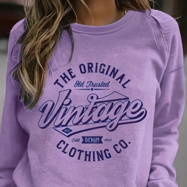 ποΈ Retro Letter Print Long Sleeve Sweatshirt Comfy Stylish Streetwear Vibes β¨