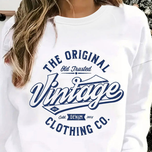 ποΈ Retro Letter Print Long Sleeve Sweatshirt Comfy Stylish Streetwear Vibes β¨