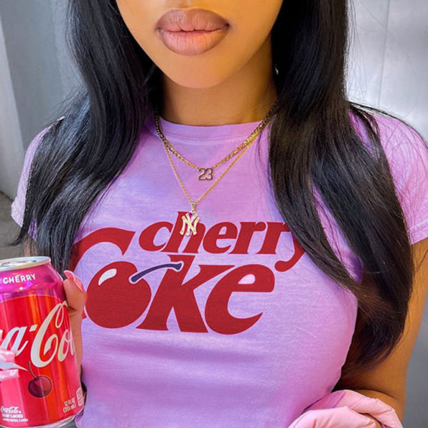 🛍️ Y2K Retro Graphic Tee Womens Slim Fit Cute Printed T Shirt Trendy Casual 👚