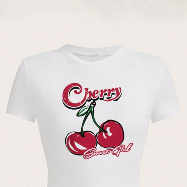 🛍️ Trendy Letter Print Crop Top – Sexy Tight Short Sleeve T-Shirt for Hot Girls 🔥