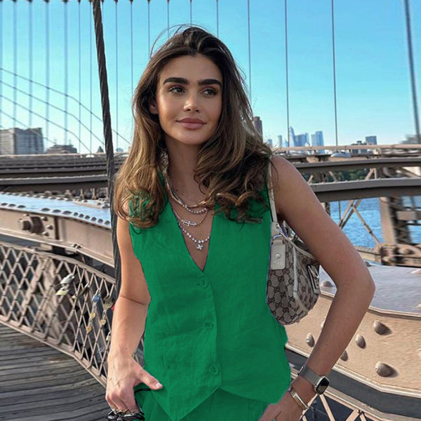 β¨ Chic & Casual Sleeveless Vest and Pants Set β Perfect for Effortless Style β¨