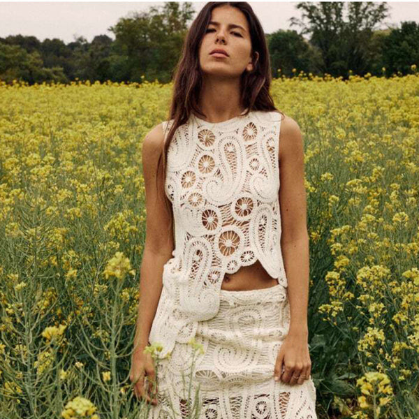 ✨ Retro Chic Two-Piece Set – Sleeveless Vest & Midi Skirt for Effortless Style ✨