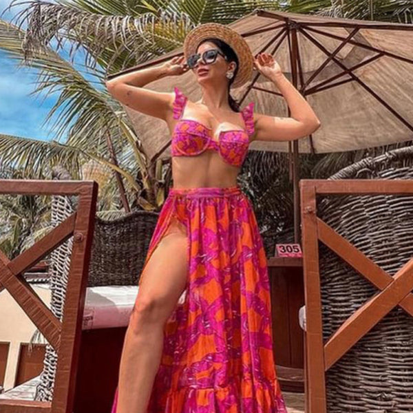 🔥 Vacation-Ready 3-Piece Bikini Set – Sexy, Stylish & Perfect for Summer 🌊