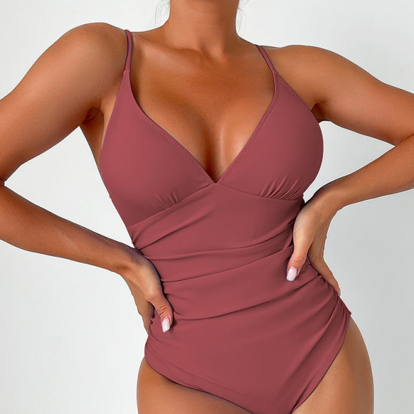 π©· Sexy Deep V One-Piece Swimsuit β Flattering & Trendy Swimwear for Summer π©·
