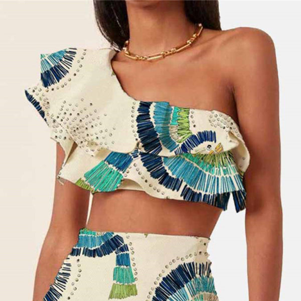 👙 Trendy One-Shoulder Ruffle Bikini Set – Sexy & Stylish Swimwear for Summer ☀️