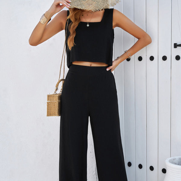 β¨ Chic Sleeveless Vest & Trousers Set β Effortless Style for Any Occasion β¨