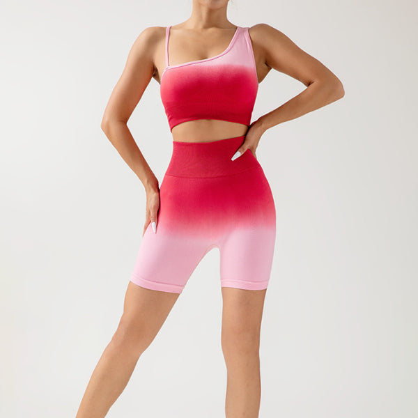 Gradient Seamless Yoga Set – Breathable 2-Piece Activewear for Women