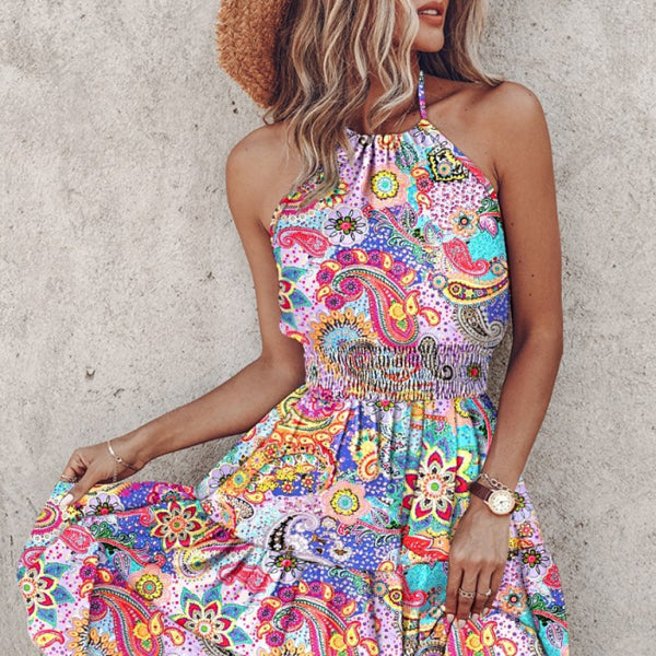 ✨ Chic Off-Shoulder Halter Dress – Sexy & Stylish Spring Summer Outfit ✨