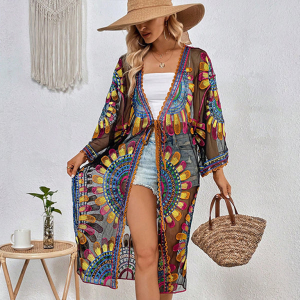 π©· Chic Lace Beach Cover-Up Bikini Cardigan β Stylish & Lightweight Vacation Wear π©·