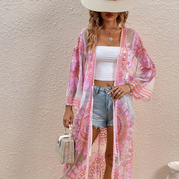 π©· Chic Lace Beach Cover-Up Bikini Cardigan β Stylish & Lightweight Vacation Wear π©·