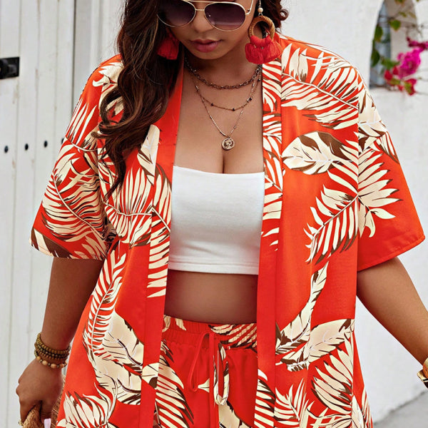 ποΈ Chic Printed Resort Cardigan & Shorts Set β Stylish & Comfy Two-Piece π€