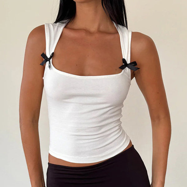 🖤 Chic Bow Detail Vest – Trendy, Sexy & Versatile Top for Any Occasion 🤍