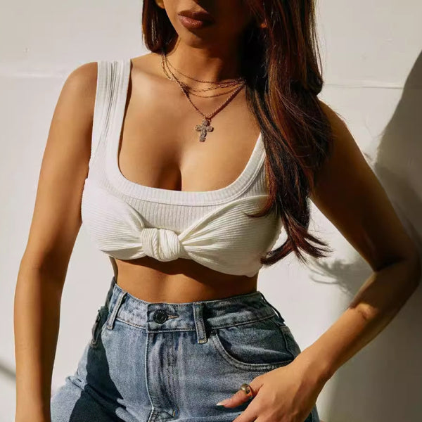 β¨ Sexy Backless Bow Tie Cami β Flirty & Chic Crop Top for Summer β¨