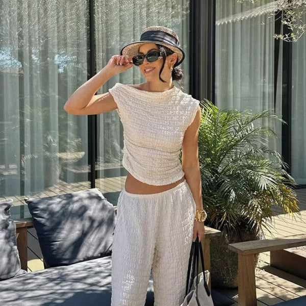 π₯ Chic Asymmetric Top & High Waist Pants Set β Elevate Your Style Effortlessly β¨