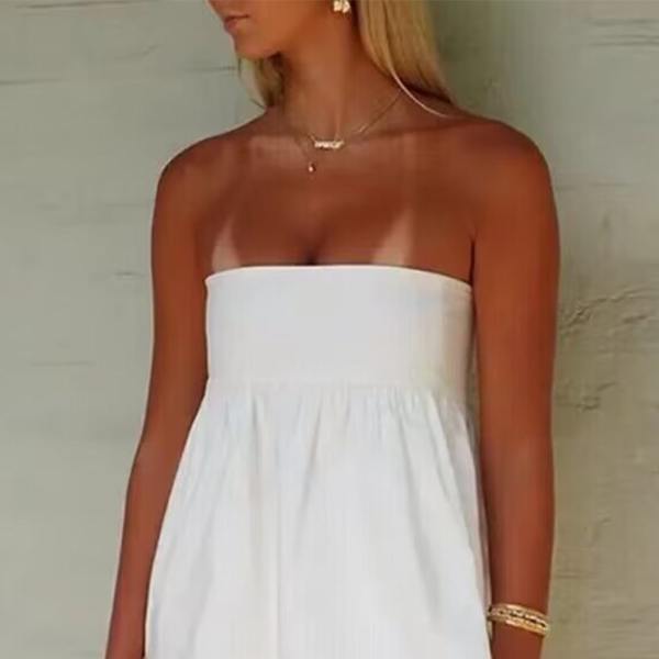 🖤 Trendy One-Shoulder Pleated Tube Top – Chic Sleeveless Must-Have for Any Outfit ✨