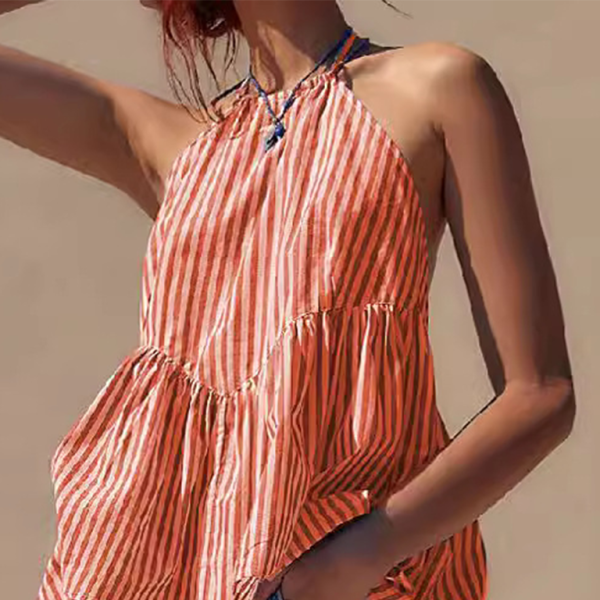 🖤 Y2K Striped Backless Tank Top Sexy & Trendy Must-Have 🖤