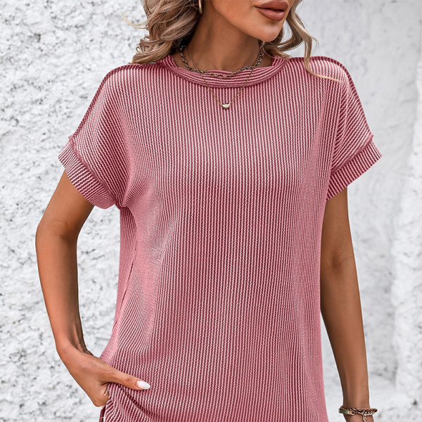 🛍️ Chic Round Neck Loose T-Shirt – Casual, Stylish & Comfy for Everyday Wear ☁️