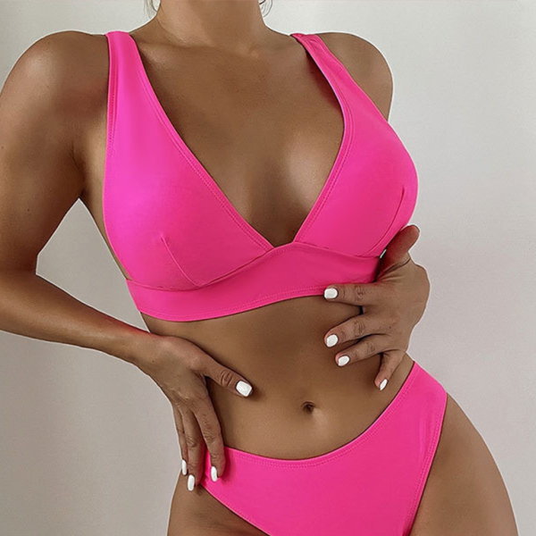 π Elevate Your Beach Look Solid Push-Up Bikini Set High Waist Sexy Swimwear βοΈ