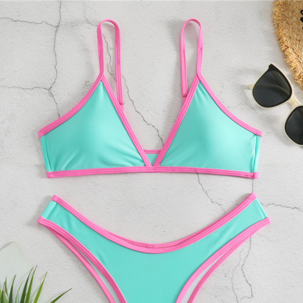 β¨ Trendy Color Block Bikini β Sexy & Sporty Swimwear for Summer β¨