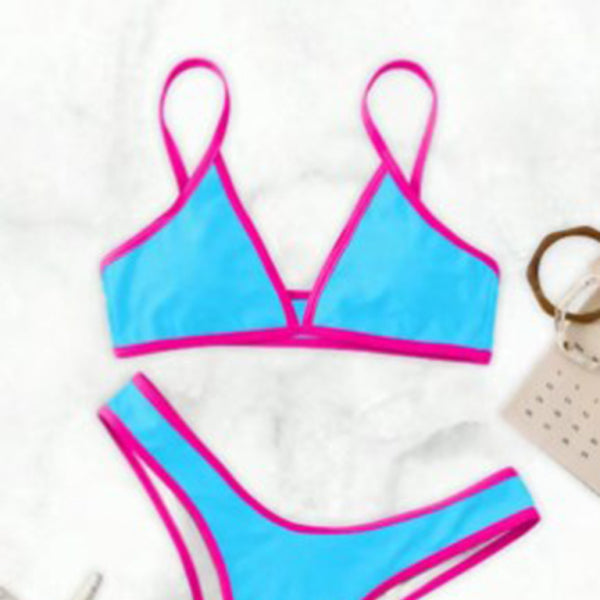 β¨ Trendy Color Block Bikini β Sexy & Sporty Swimwear for Summer β¨