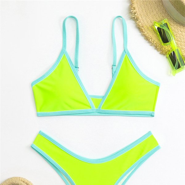 β¨ Trendy Color Block Bikini β Sexy & Sporty Swimwear for Summer β¨