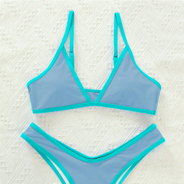 β¨ Trendy Color Block Bikini β Sexy & Sporty Swimwear for Summer β¨