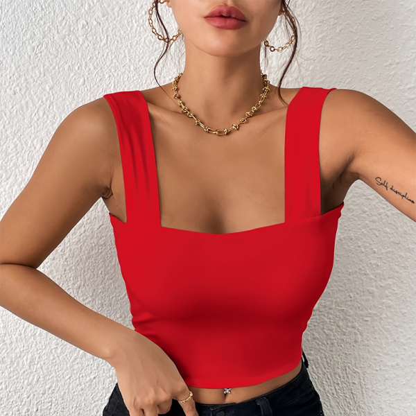 π₯ Sleek & Sexy Wide Strap Camisole Tank Top β Slim Fit, Must-Have Trend π₯