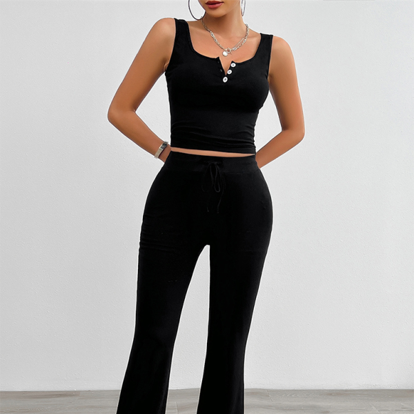 π€ Chic & Sleek Two-Piece Set β Slim Fit Vest & Trousers for Effortless Elegance β¨