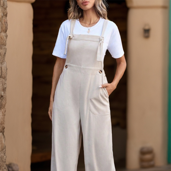 ✨ Chic & Comfy Women's Lace-Up Overalls – Casual Spring Summer Jumpsuit ✨