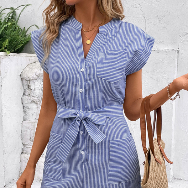 π€ Chic Pinstripe Short Sleeve Jumpsuit β Effortless Style for Spring & Summer βοΈ