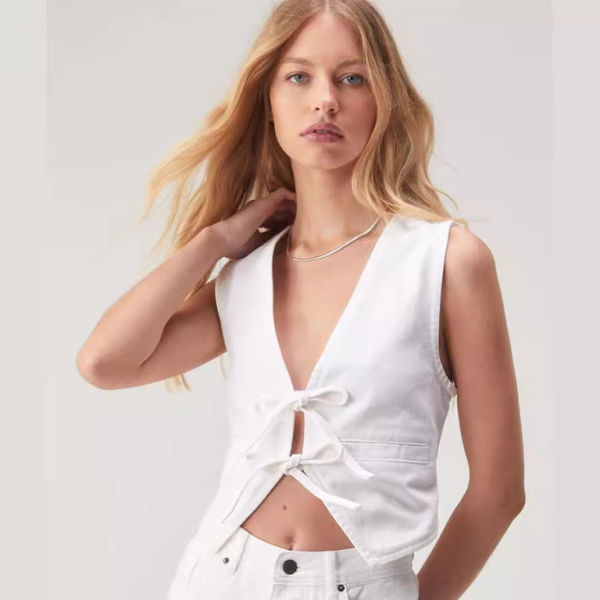 β¨ Hot Girl Denim Deep V Vest β Sexy, Chic & Trendy for Summer β¨