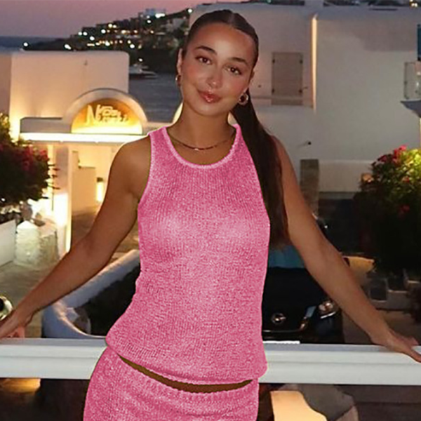 ✨ Chic & Sexy Sleeveless Top and Mini Skirt Set – Trendy Spring Outfit ✨