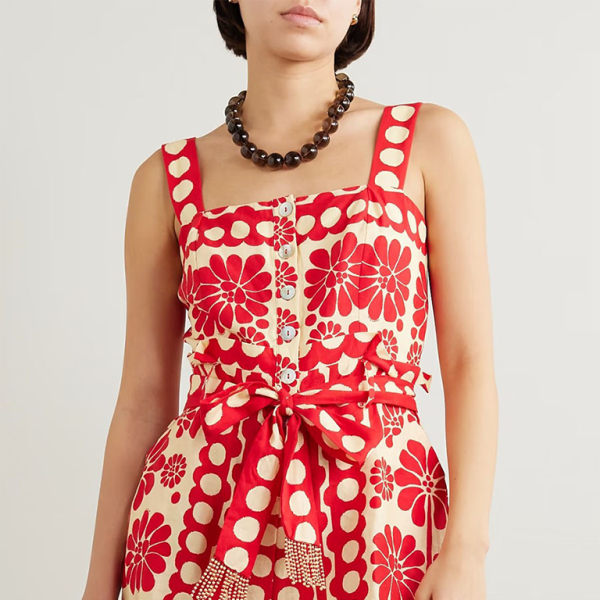 🖤 Trendy Printed Lace-Up Jumpsuit – Sleek & Stylish Sleeveless Romper 🖤