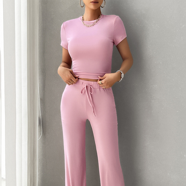 β¨ Chic & Stylish Two-Piece Set β Casual Round Neck Outfit for Women β¨