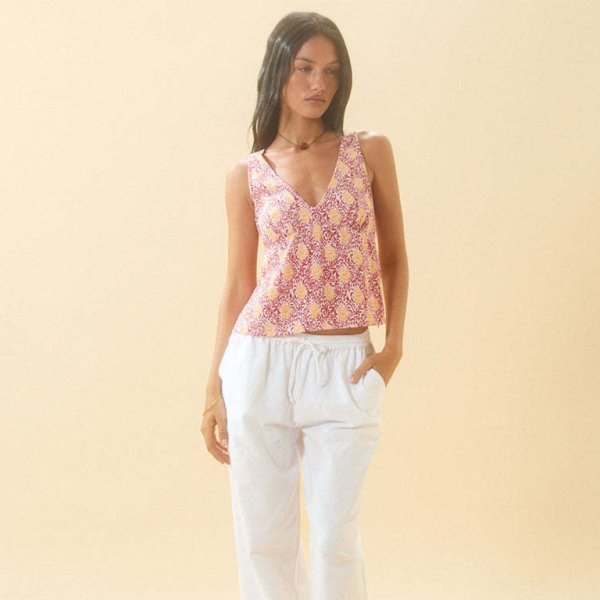 Striped Drawstring Lounge Pants Loose Fit Comfy Straight-Leg Trousers for Home & Casual Wear