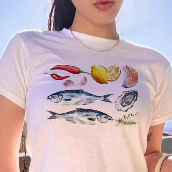 🛍️ Trendy Letter Print Crop Top – Stylish & Comfy Short Sleeve Tee for Women 🌟