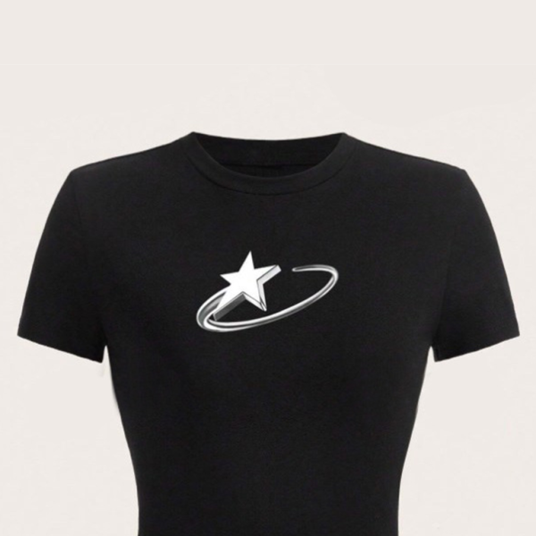 🛍️ Trendy Letter Print Crop Top – Stylish & Comfy Short Sleeve Tee for Women 🌟