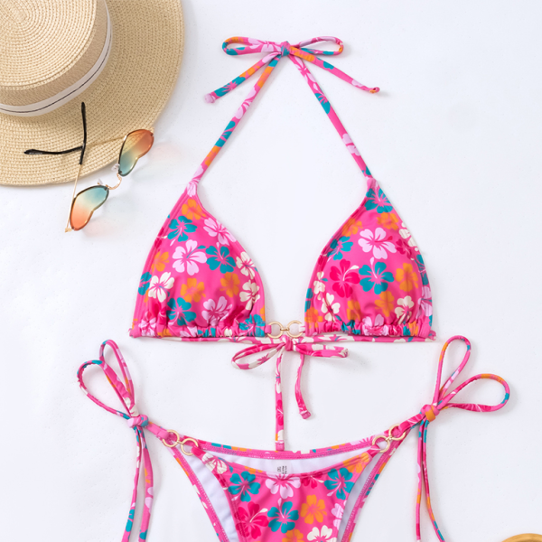 π Flirty Triangle Bikini Lace-Up Swimwear β Sexy Printed Beach Look π
