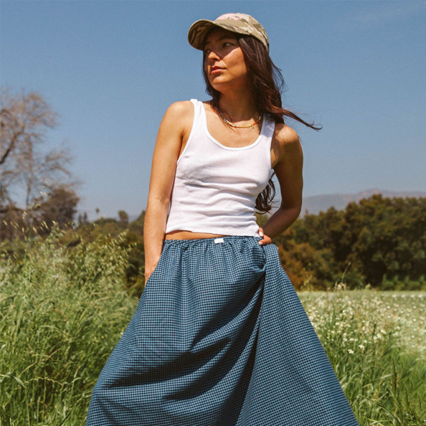 Chic Plaid Maxi Skirt – Retro A-Line Summer Fashion Must-Have