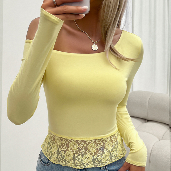 π€ Y2K Lace Slim Fit Long Sleeve Top β Trendy, Chic & Effortless β¨