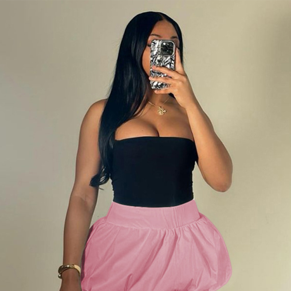 Ultra-Flattering High-Waist Bubble Mini Skirt – Chic, Trendy & Versatile