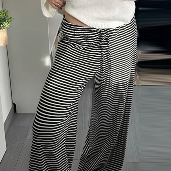 π€ Loose Fit Low-Rise Wide Leg Pants Soft Knit Drape Trousers for Hot Girl Style π€